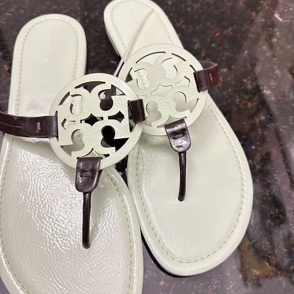 Tory Burch Shoes - Tory Burch Cream and Brown Sandals